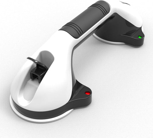 White and black electronic device on a white background