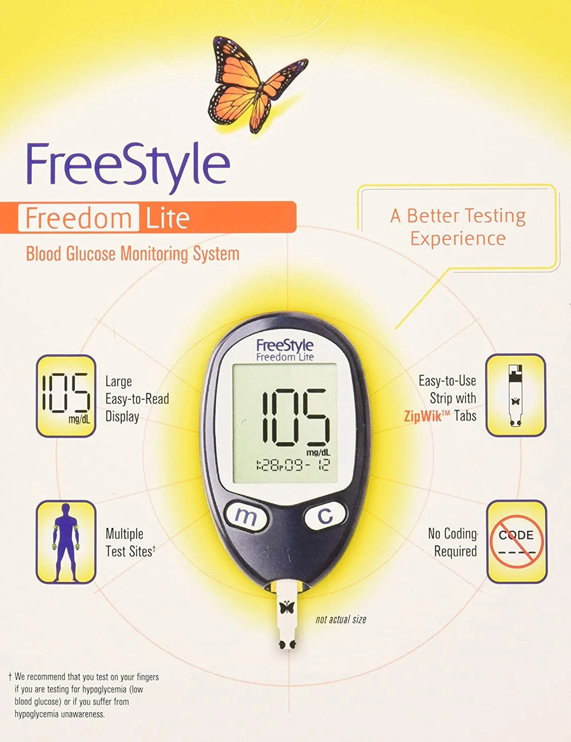 Free Style Freedom Lite Blood Glucose and Monitoring System Kit, 1 Ea, 6 Pack