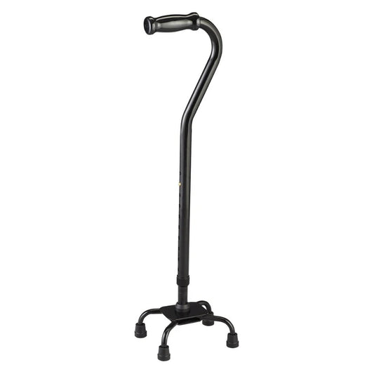 Black walking cane on a white background