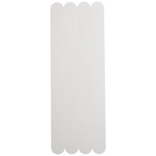 Set of white adhesive strips on a white background