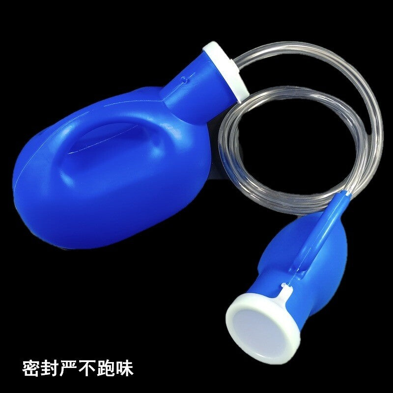 2000ML Men Portable Potty Pee Bottle 130 Cm Tube Hospital Male Urinal Collector