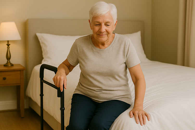 Adjustable bed safety rails for seniors—secure support for safer sleep and easy transfers.