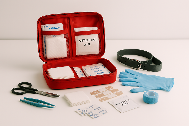 Assorted first aid kits including compact travel cases, workplace cabinets, and waterproof emergency bags. Designed for wound care, safety, and preparedness.