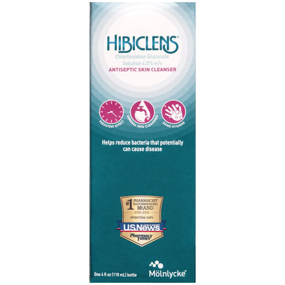 Hibiclens antiseptic skin cleanser packaging on a white background

