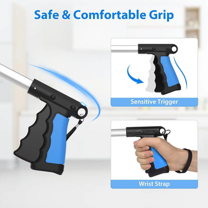 Gun with safe and comfortable grip features on a white background