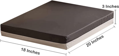 Measurement chart of a mattress with dimensions labeled

