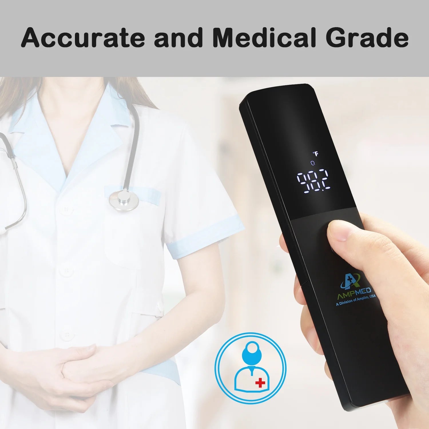 Medical Grade Non-Contact Forehead Thermometer for Adults and Kids, No-Touch Digital Baby Fever Thermometer, FSA HSA Approved