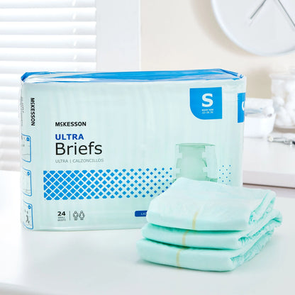 Ultra Adult Incontinence Briefs, Disposable, Unisex, Small, 24 Count, 1 Pack