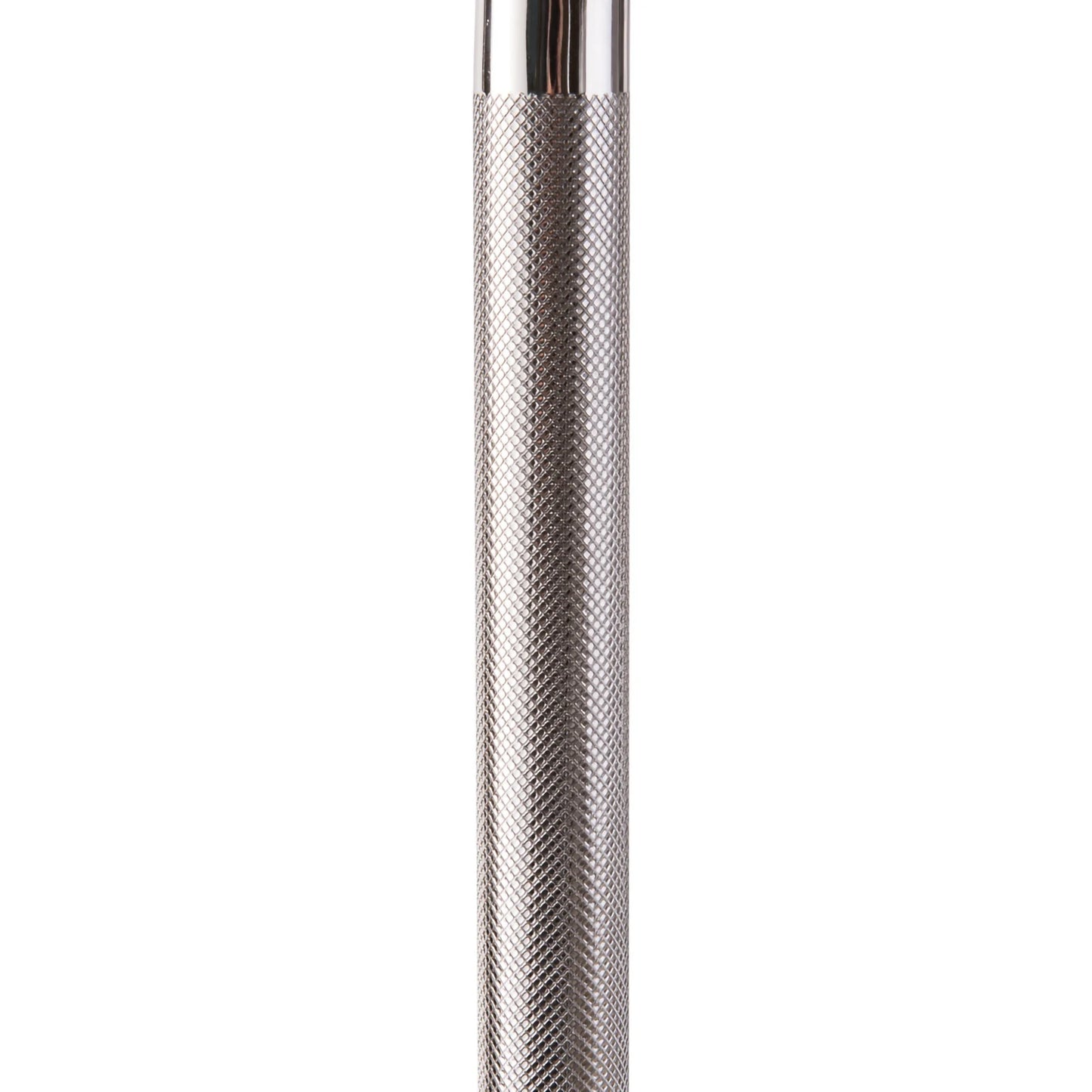 Silver textured pen on a white background