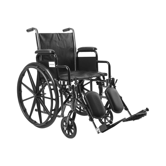 Black wheelchair on a white background


