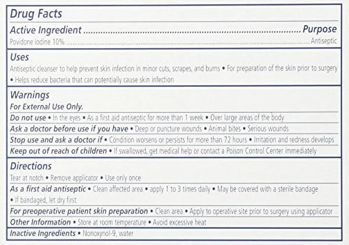 Drug facts label for a medical product with active ingredient, purpose, uses, warnings, and directions.

