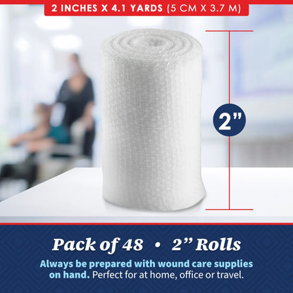 Roll of medical tape with dimensions and packaging details on a blurred background