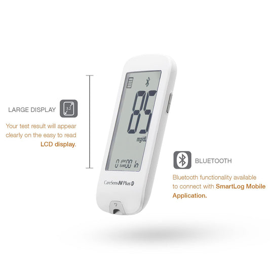 Digital device with Bluetooth connectivity on a white background
