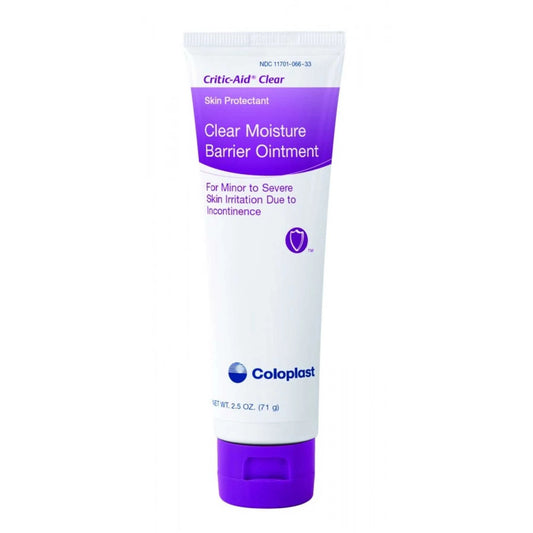 Tube of Critic-Aid Clear Moisture Barrier Ointment on a white background


