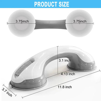 Measurement chart of a shower handle with dimensions labeled

