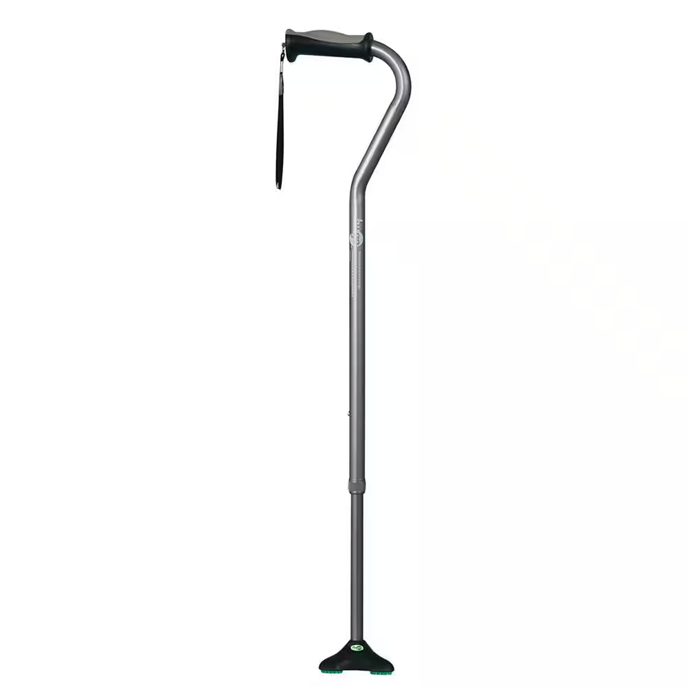 Quadpod Offset Cane with Ultra Stable Cane Tip, Smoke
