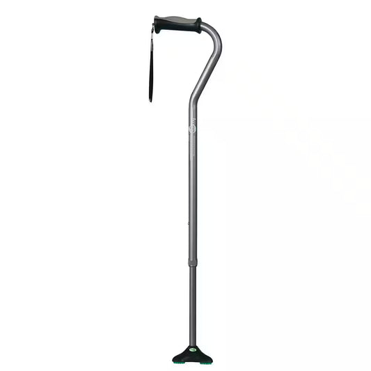 Quadpod Offset Cane with Ultra Stable Cane Tip, Smoke