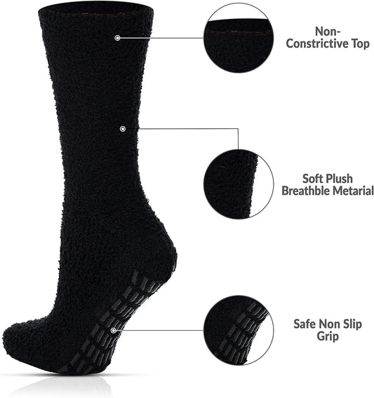 Black sock with features labeled on a white background