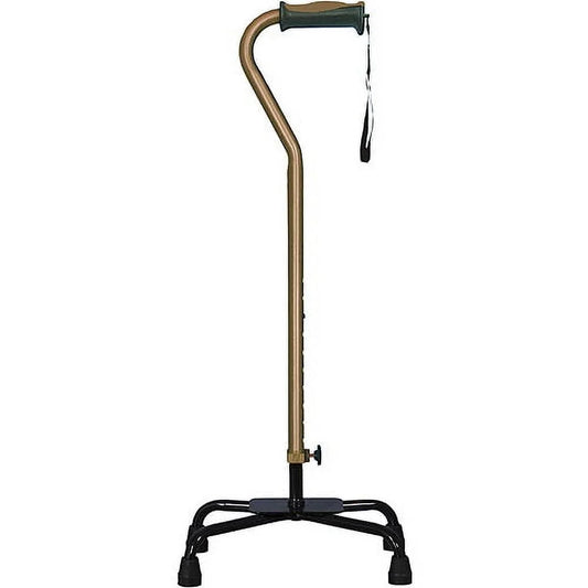 Mobility Adjustable Quad Cane for Right or Left Hand Use, Cocoa, Large Base