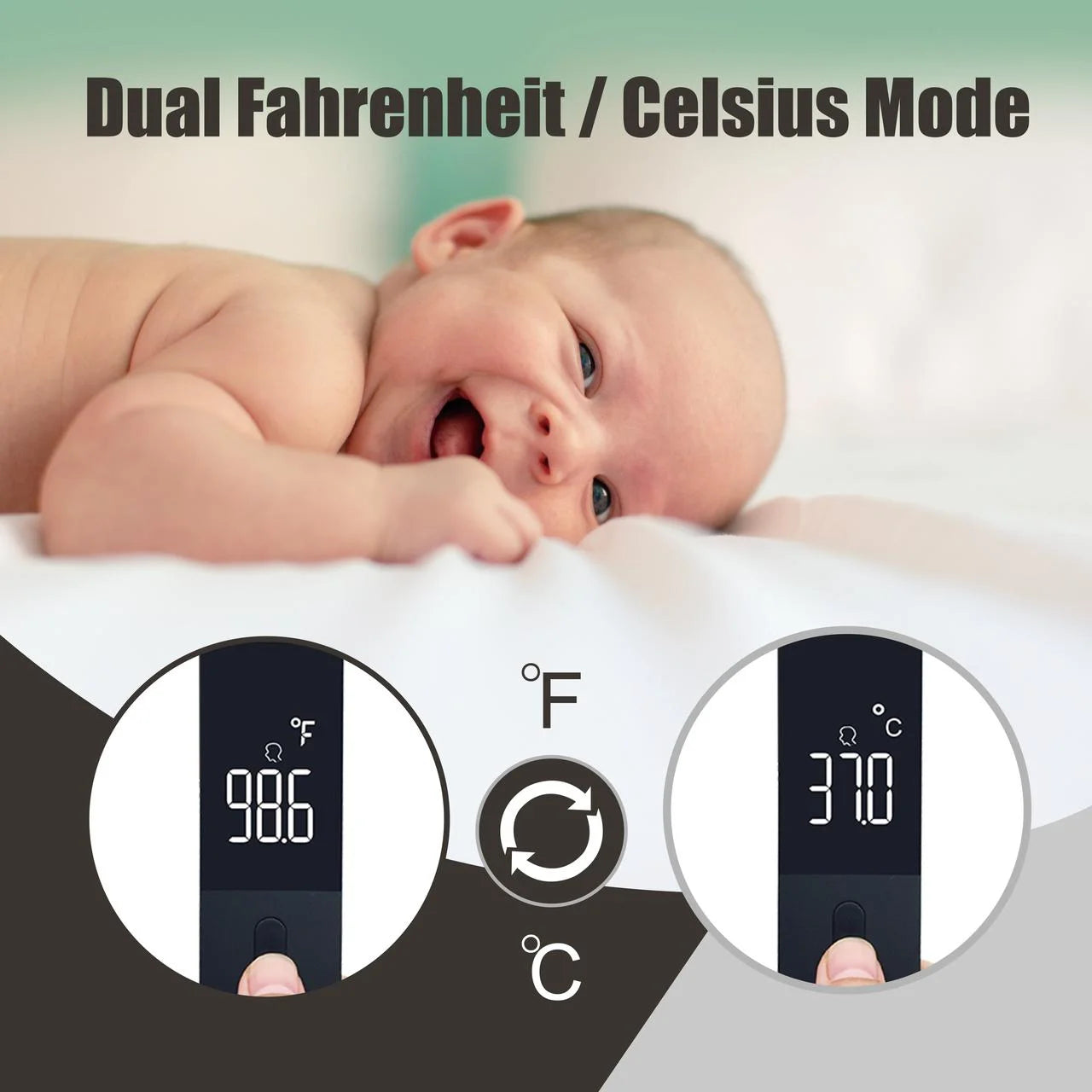 Medical Grade Non-Contact Forehead Thermometer for Adults and Kids, No-Touch Digital Baby Fever Thermometer, FSA HSA Approved
