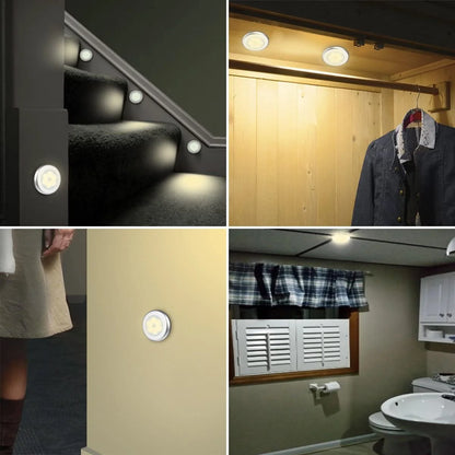 Collage of LED lights in various settings including stairs, wardrobe, wall, and bathroom.

