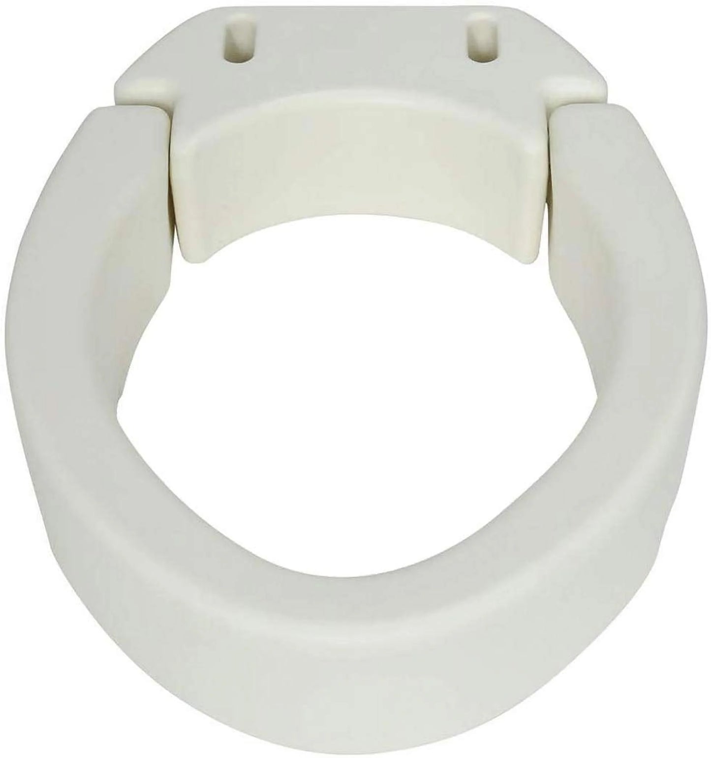 Top-down view of Carex Elongated Toilet Seat highlighting wide seating surface and non-slip texture.
