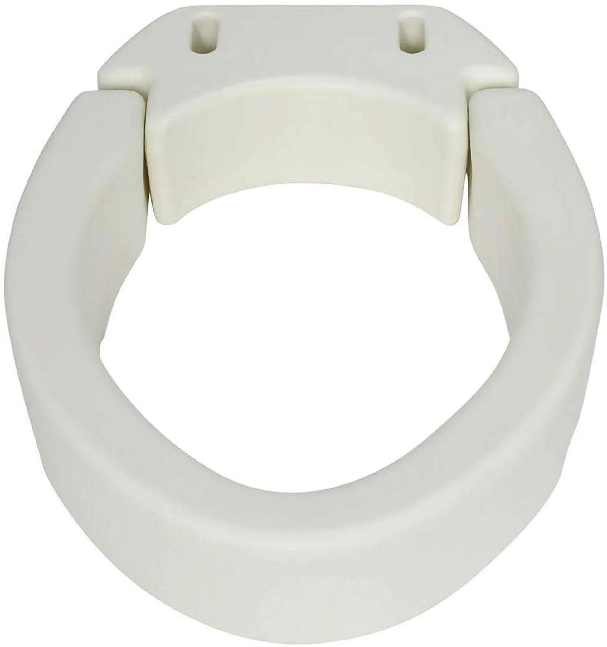 Top-down view of Carex Elongated Toilet Seat highlighting wide seating surface and non-slip texture.