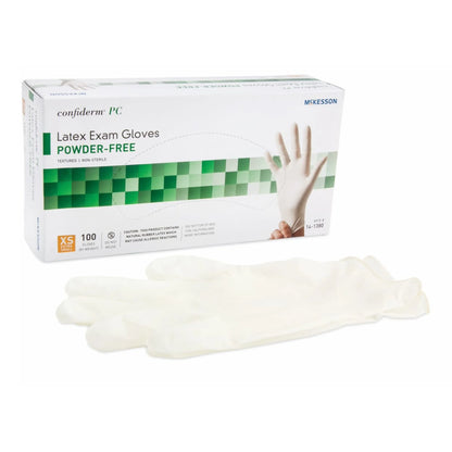 Latex Exam Glove, Powder-Free Protective Medical Gloves, XS, 100 Count, 10 Boxes, 1000 Total