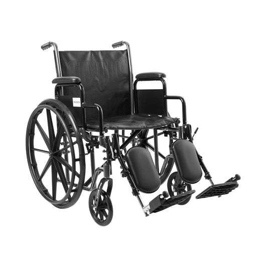 Black wheelchair on a white background

