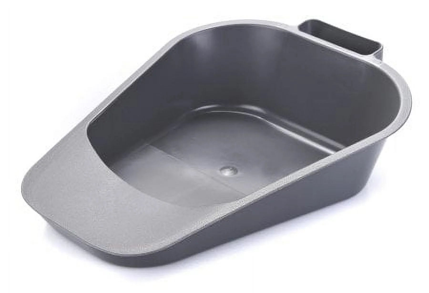Gray bed pan on a white background

