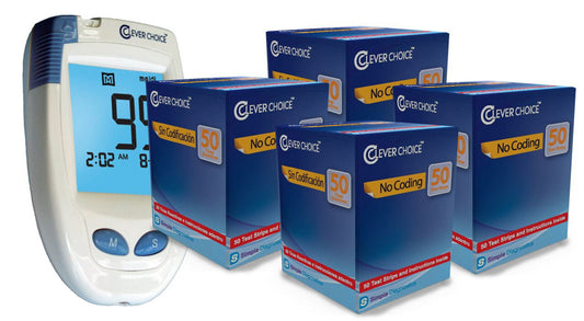 HD Blood Glucose Meter [+] Pharmacist Choice 200 Test Strips for Glucose Care