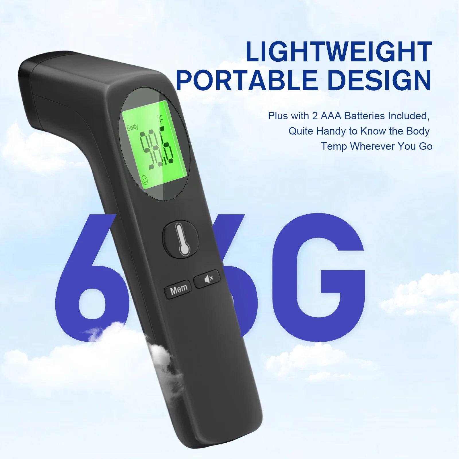 Digital Thermometer for Adults and Kids, Forehead No-Touch Thermometer with Fever Alarm, Accurate and Easy-To-Use Thermometer for Home Use,Digital Thermometer for Adults,Black