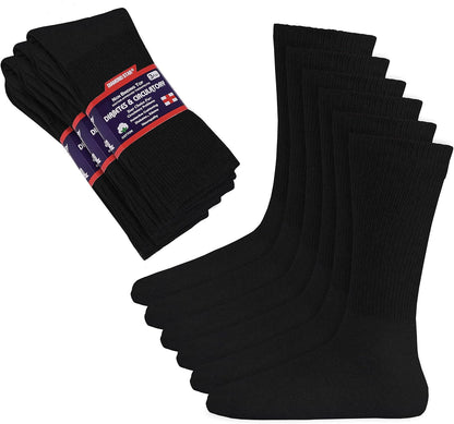 Pack of black socks with a brand label on a white background