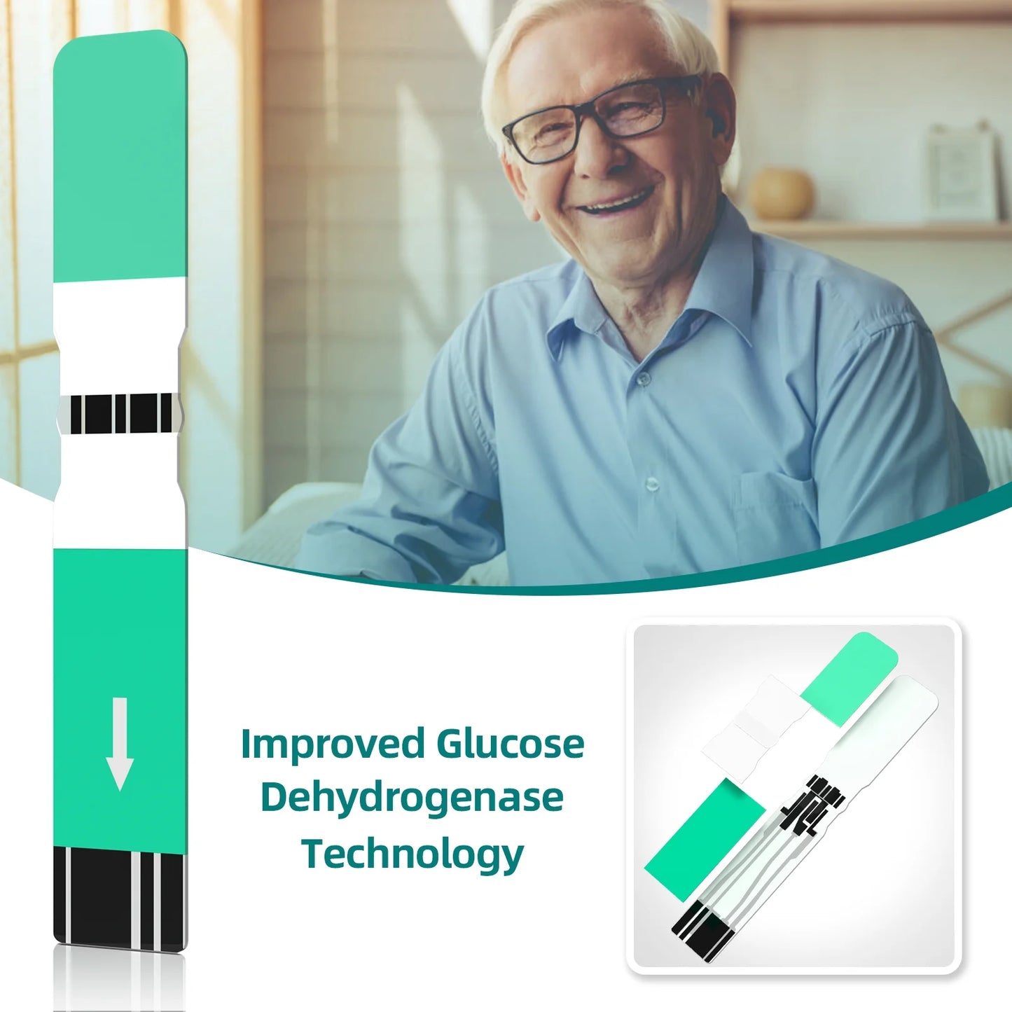 Blood Sugar Test Strips - 100 Count, Use with  Blood Glucose Monitor Only