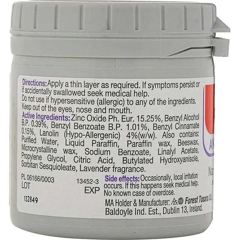 Container with label showing directions and ingredients on a white background

