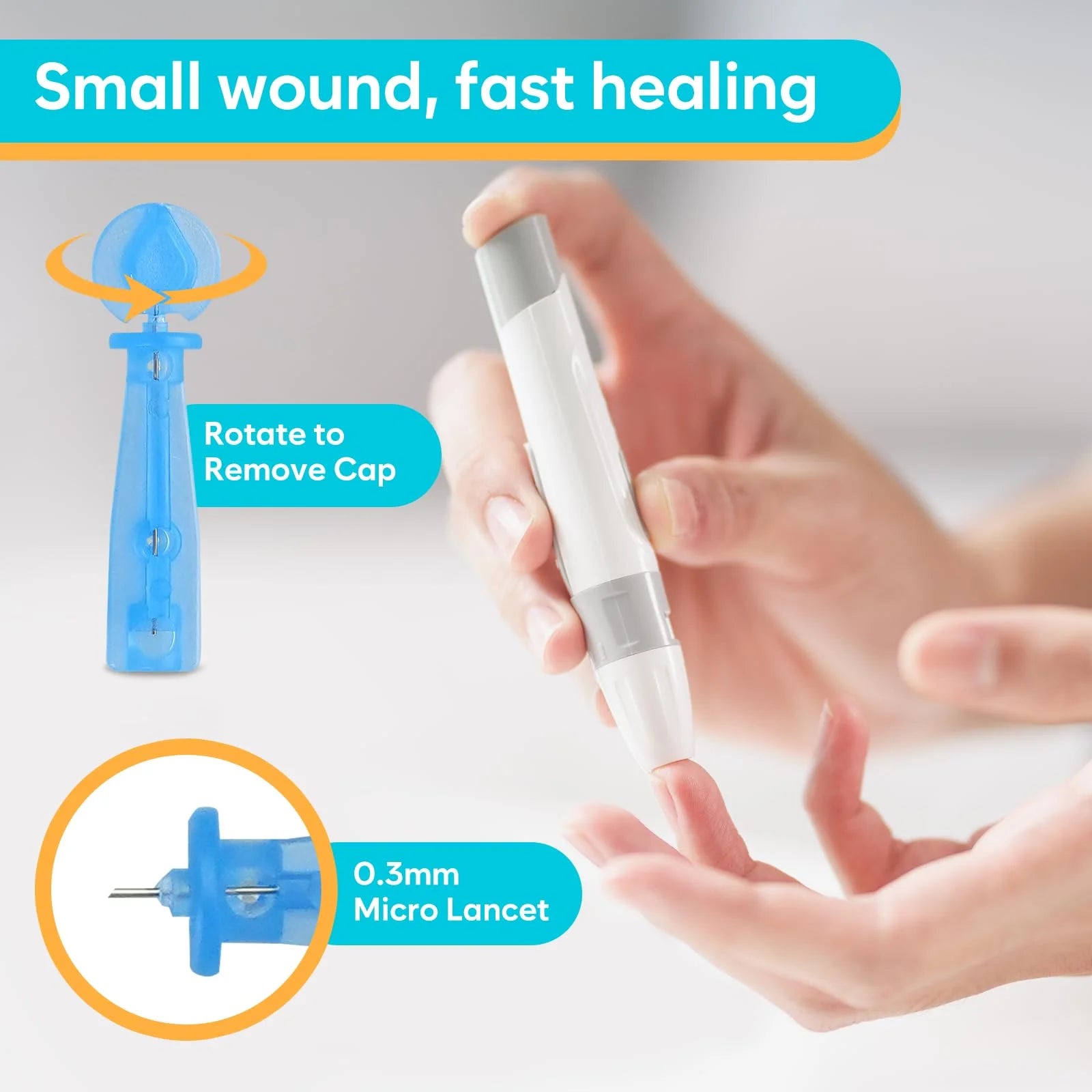 Blood Glucose Monitor Kit with 1 Lancing Device, 100 Test Strips, 100 Lancets