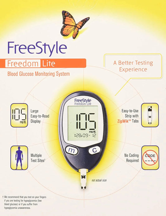 Free Style Freedom Lite Blood Glucose and Monitoring System Kit, 1 Ea, 6 Pack