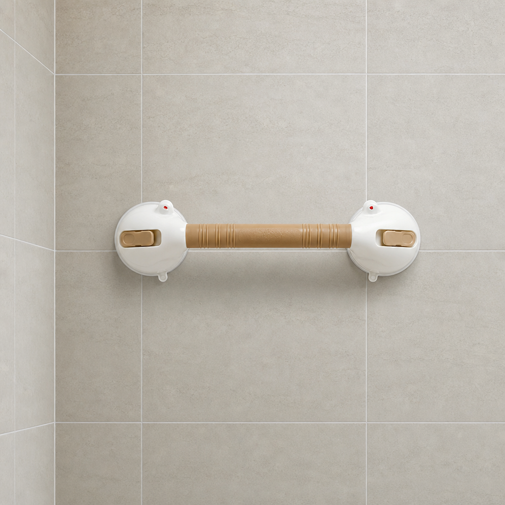 16" Suction Grab Bar – Secure No‑Drill Bathroom Support