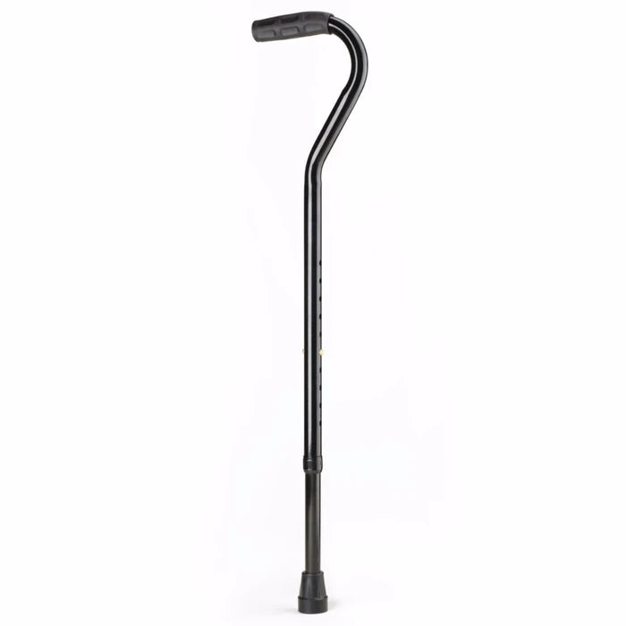 Black cane on a white background