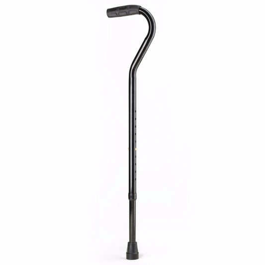 Black cane on a white background