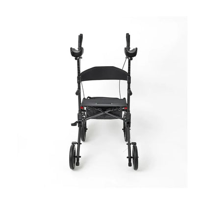 Black walker with seat on a white background