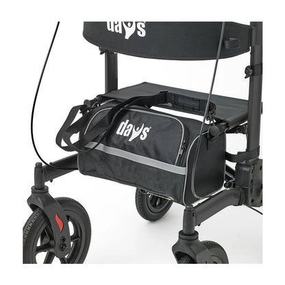 Black walker with attached bag featuring 'days' branding on a white background