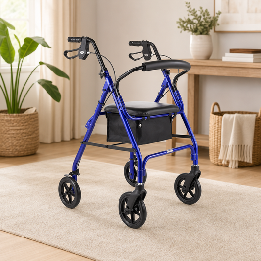 Lightweight Aluminum Rollator – 15.5 lb., 365 lb. Capacity
