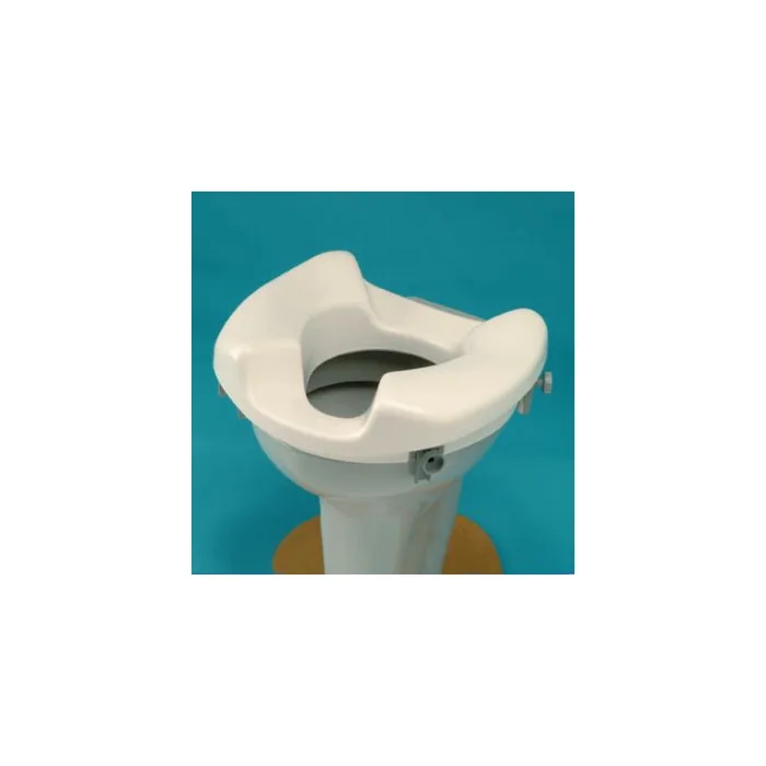 Toilet seat attachment on a white background