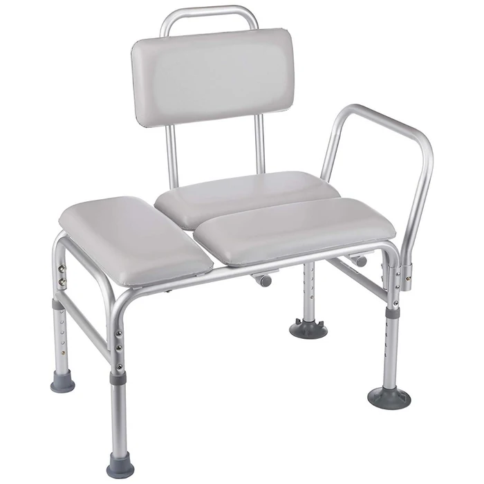 Bath chair with a backrest and armrests on a white background