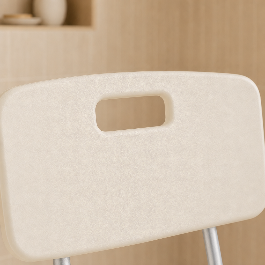 Shower Chair with Backrest – Adjustable 16⅛"–22"