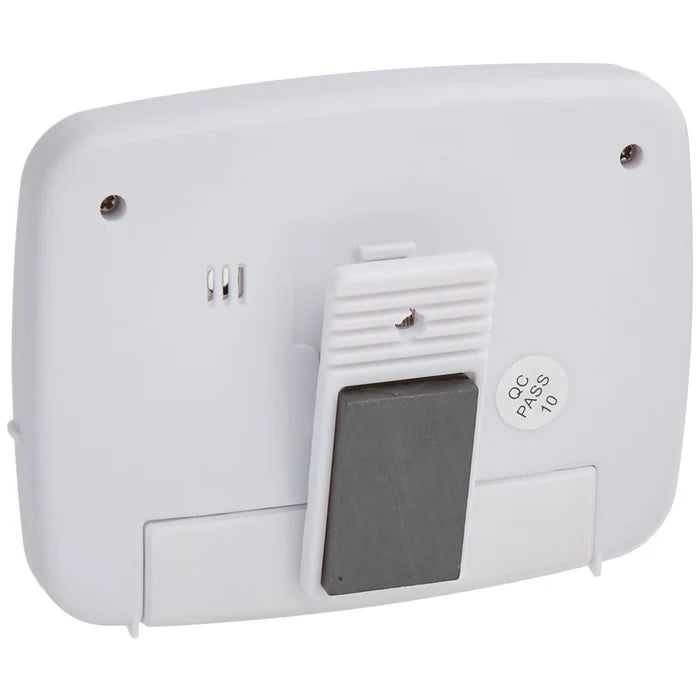 White electronic device with a gray flap on a white background