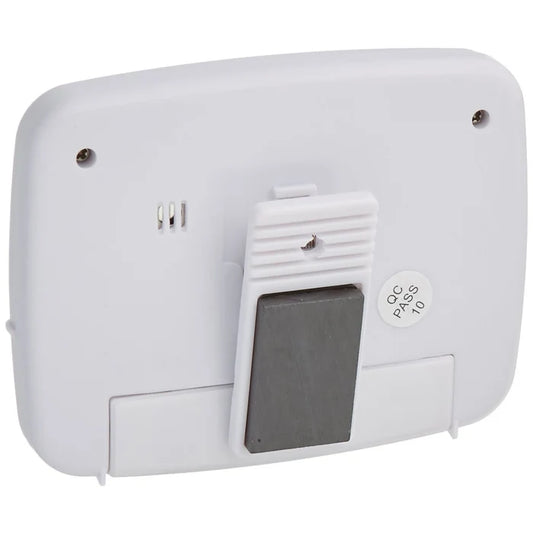 White electronic device with a gray flap on a white background