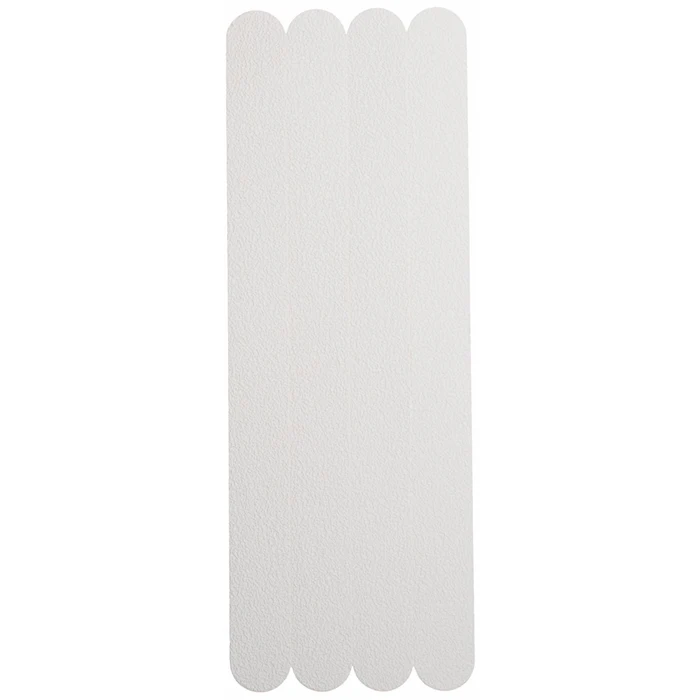 Set of white adhesive strips on a white background