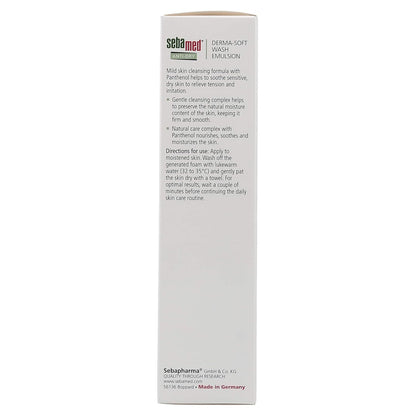 Sebamed Derma-Soft Wash Lotion packaging on a white background

